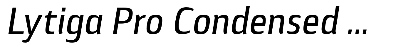 Lytiga Pro Condensed Medium Italic